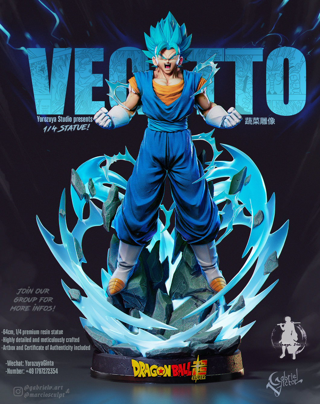 [Pre-Order] DRAGONBALL SUPER - Vegito Blue 1/4 Scale Statue DEPOSIT ONLY